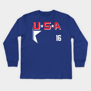 Team USA - Kenny Wu Kids Long Sleeve T-Shirt